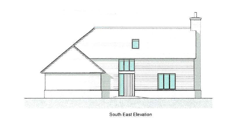 Lot: 56 - LAND WITH PLANNING FOR FOUR-BEDROOM DETACHED HOUSE - Proposed South East Elevation